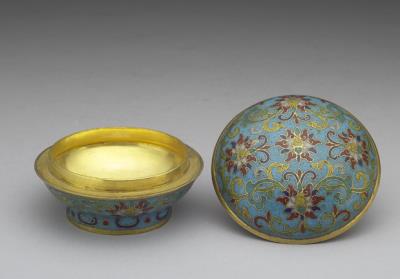 图片[3]-Copper box in cloisonne enamels, Qing dynasty, Qianlong reign (1736-1795)-China Archive